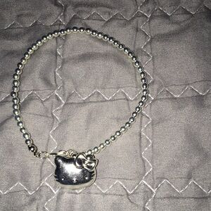silver Hello kitty bracelet locket